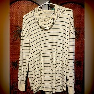 Brand new with tags LL bean long sleeve striped loose turtle neck